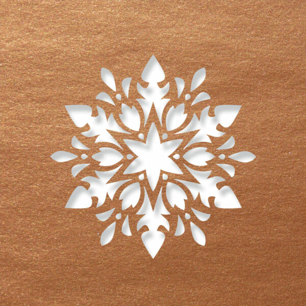 floral snowflake copper