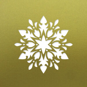 floral snowflake fine gold