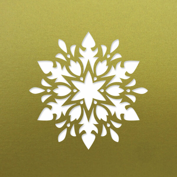 floral snowflake fine gold