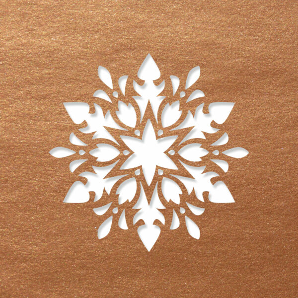 modern snowflake copper