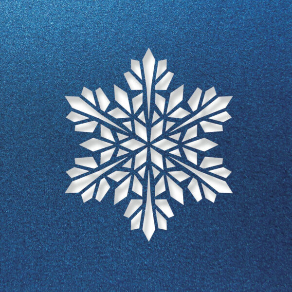 modern snowflake lapislazul