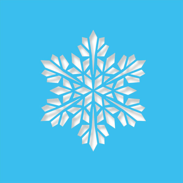 modern snowflake light blue