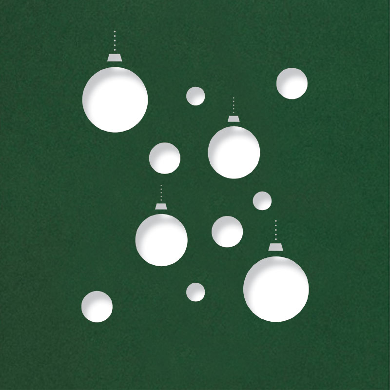 disco baubles cactus green
