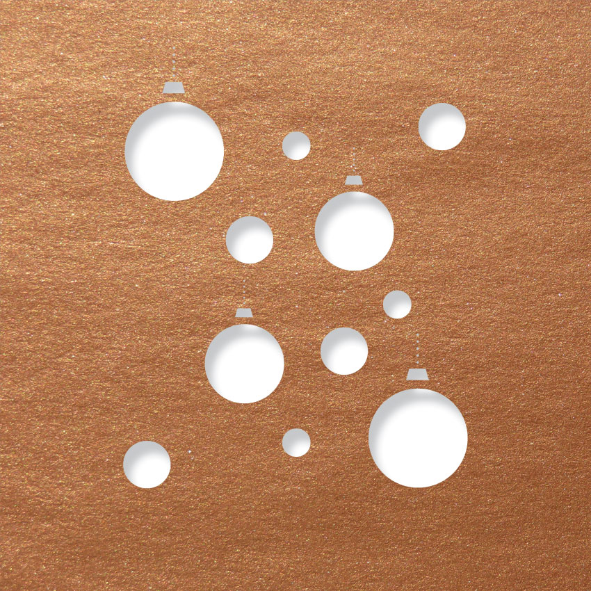 disco baubles copper