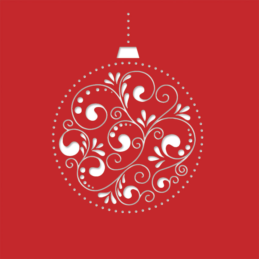 bauble decore bright red